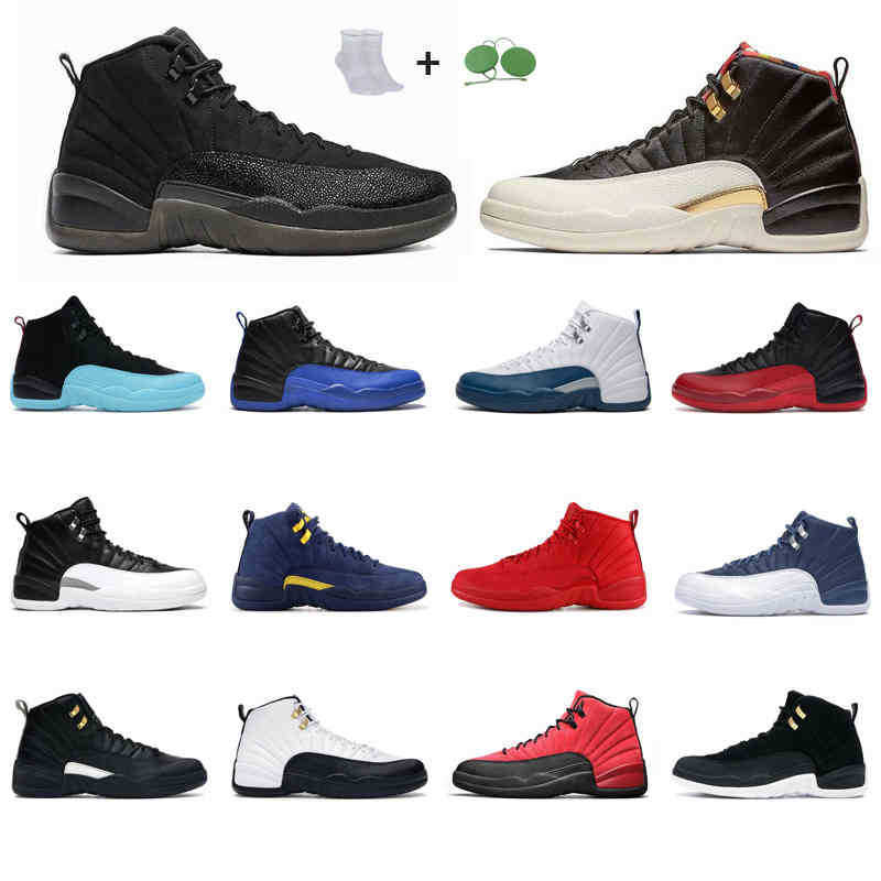 

Basketball Shoes Mens Trainers Sports Sneakers University Gold 12S Indigo Reverse Flu Game Dark Concord Platform Outdoor Comfortable Arrival, Playoff