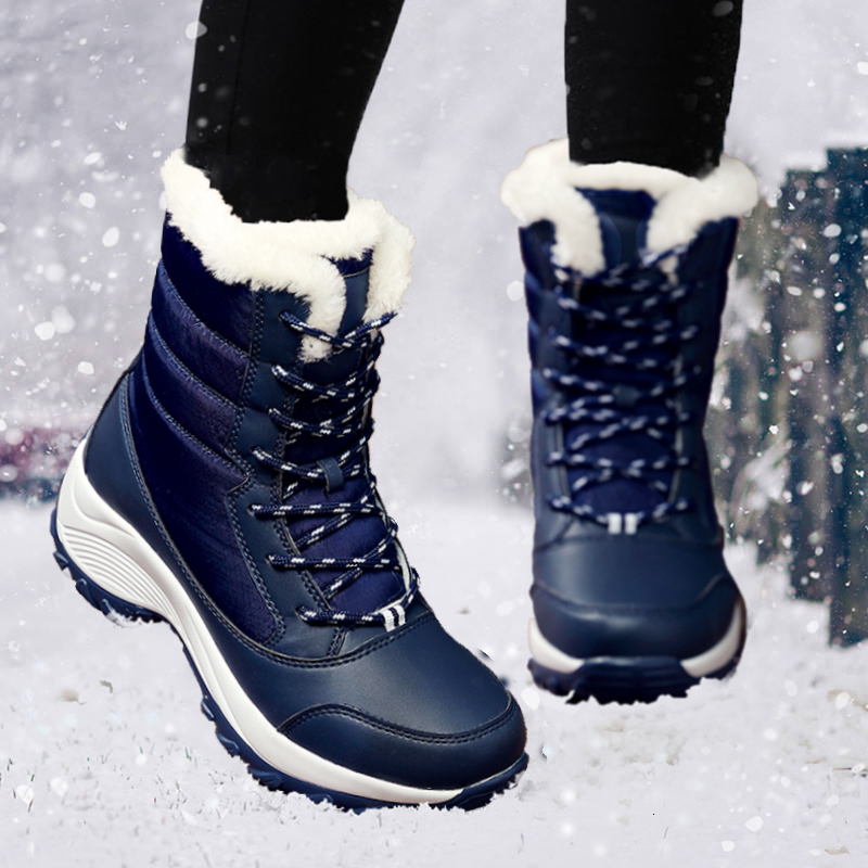 

Boots Women Snow Waterproof Non-slip Designer Female Ankle Platform Keep Warm Fur Ladies Winter Shoes 221114, S6822 red