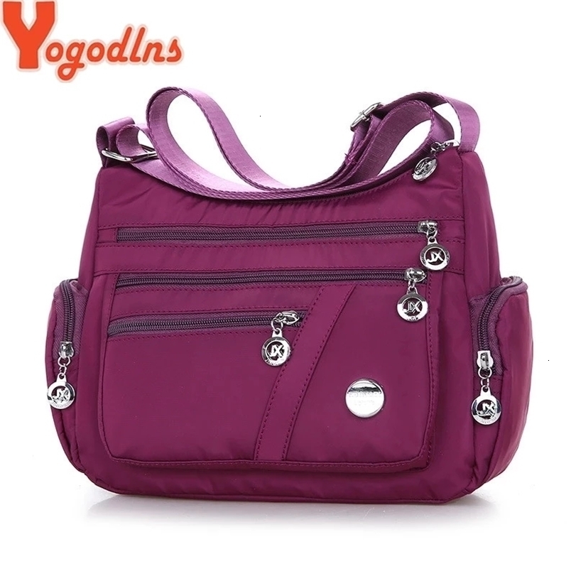

Evening Bags Yogodlns Oxford Waterproof Shoulder Women Casual Crossbody Multifunction Shopping Handbag Large Capacity Messenger 221114, Blue