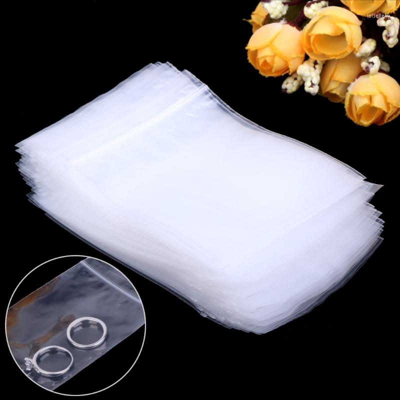 

Jewelry Pouches H9ED 100pcs Resealable Plastic Zip Lock Bags Transparent Clear Poly Bag 6cmx9cm