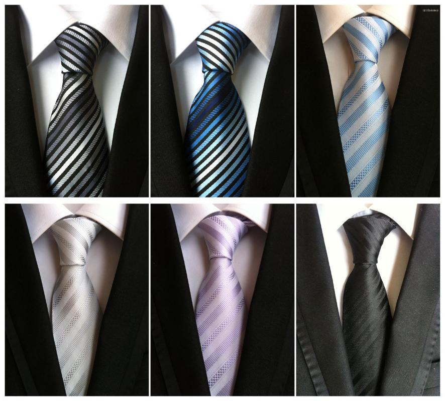 

Bow Ties 2022 Men's Business Dress Black Striped Decorative Tie 8CM Fashion Quality Simple Banquet