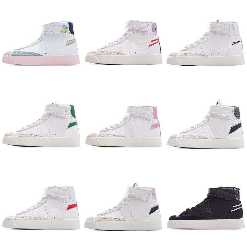 

2022 Blazers Mid 77 Jumbo Kids Running Shoes Vintage White Habanero Red Lucid Green Boy Girls Youth Children Indigo Arctic Punch Athletic Trainers Sneakers Eur 28-35, As photo 6