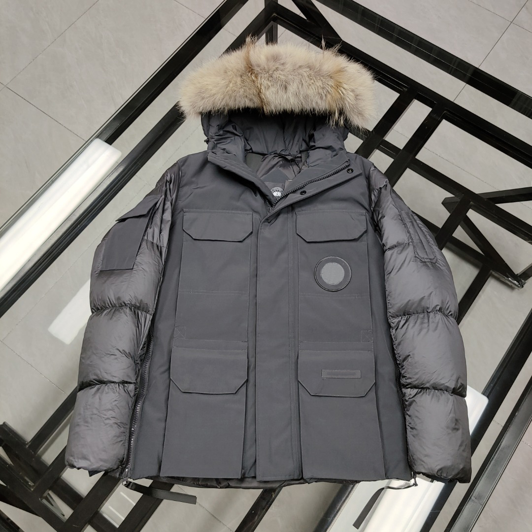 

Limited Edition Mens Down Jacket North Winter Hooded Coat Real wolf Collar Comfortable And Warm Jackets Men Women Clothing Windproof -XXL, White