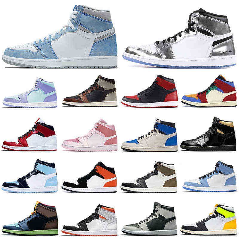 

Newest 1s Men Basketball Shoes 1 Hyper Royal Banned Bred Shadow Chicago Women Mens Trainers Sports Sneakers Breathable Wholesale Jordon Jord, 1s royal blue