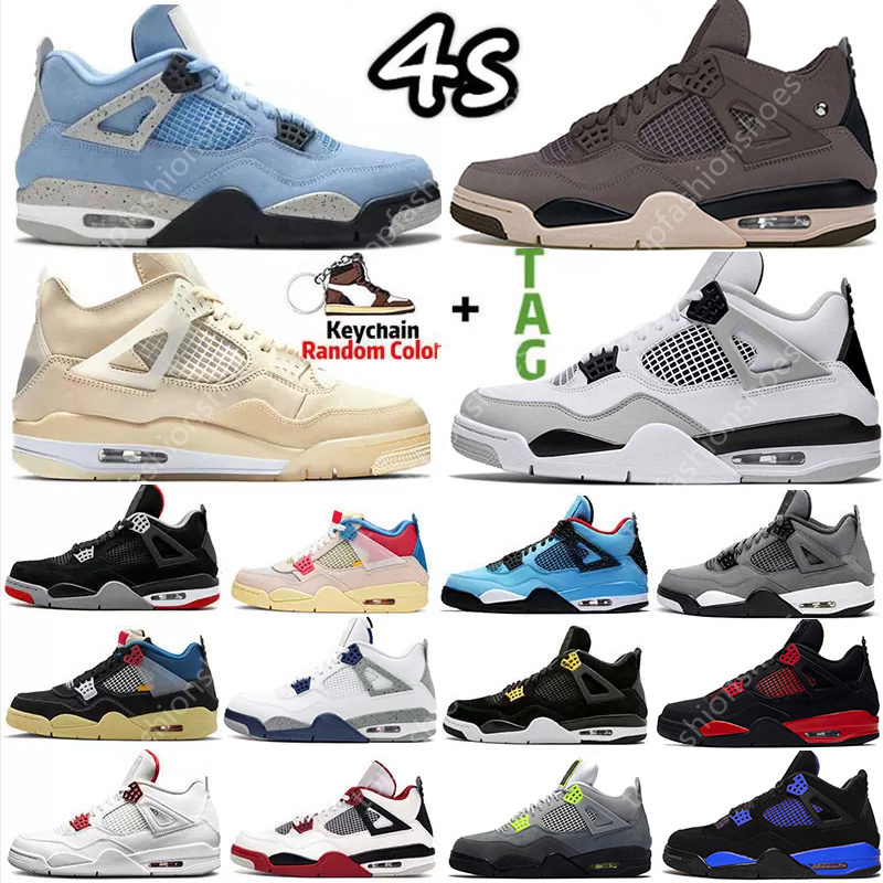 

4 4s Sail Violet Ore Mens Basketball Shoes Sneakers Midnight Navy Cool Grey Patent Starfish University Blue Oreo Bred Black Cat White Dark Mocha women Sport Trainers, Shoes box