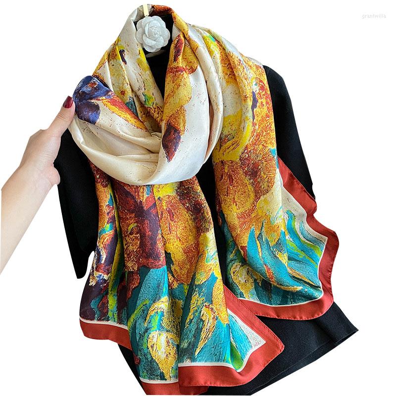 

Scarves Women Scarf Summer Silk Shawls Lady Wraps Horse Soft Pashimina Female Echarpe Beach Stole Bandana Sjaal