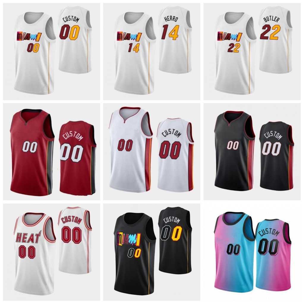 

Custom 2022-23 New City Basketball Jerseys 5 Nikola Jovic 3 Dwyane 22 Jimmy Wade Butler 13 Bam 14 Tyler Adebayo Herro 55 Duncan Robinson Kyle 7 Lowry 6 patch, As