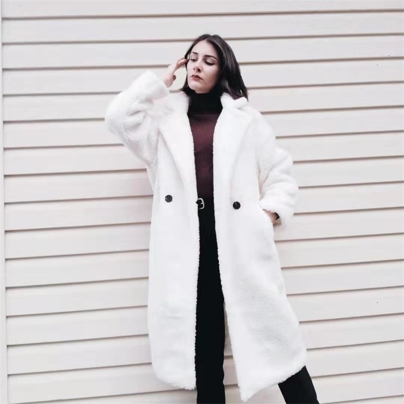 

Womens Wool Blends BBWM Autumn Winter Women Loose Beige Teddy Coat Stylish Female Thick Warm Cashmere Jacket Casual Girls Streetwear 221113, Army green