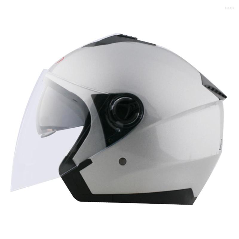 

Motorcycle Helmets 2022 Open Face Dual Lens Cafe Racer Helmet Inner Sun Visor Safety Casco Moto Half Vintage ABS Motorbike For Kids, Bright black