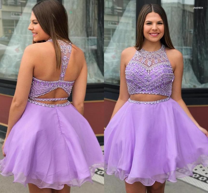 

Party Dresses YiMinpwp Lilac Two Pieces Homecoming O Neck Backless Major Beading Short Prom Gowns Vestidos Cortos ElegantesParty, Green