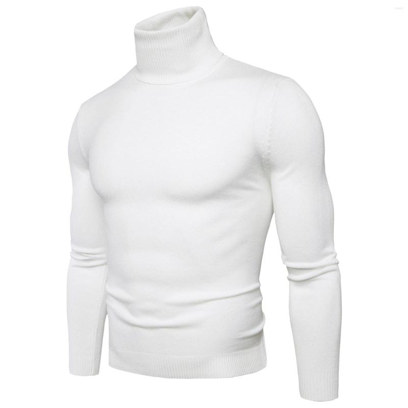

Men's Sweaters Mens Autumn And Winter Solid Soft Turtleneck Sweater Flexibility Color Close Fitting Top Slim, Black
