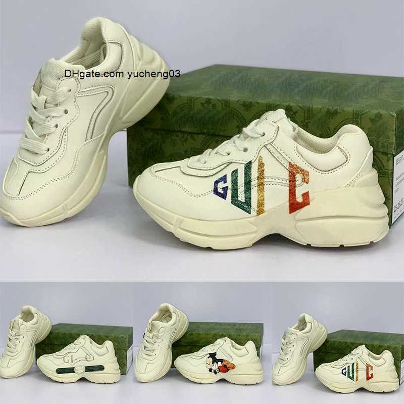 

Rhyton Designer Kids Casual Sneakers Tiger Childrens 585089 DRW00 9522 Casual Shoe Vintage Shoes Fashion Designers Chaussures Ladies