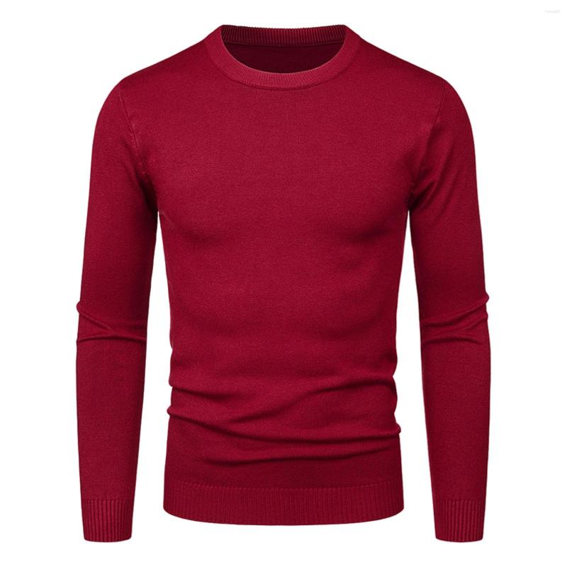 

Men's Sweaters Male Autumn Winter Slim Knits Sweater Blouse Long Sleeve Round Neck, Black