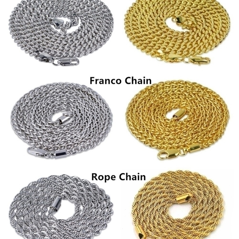 

Pendant Necklaces Three Types Chains Rope Cuban Franco For Wholesale 221109
