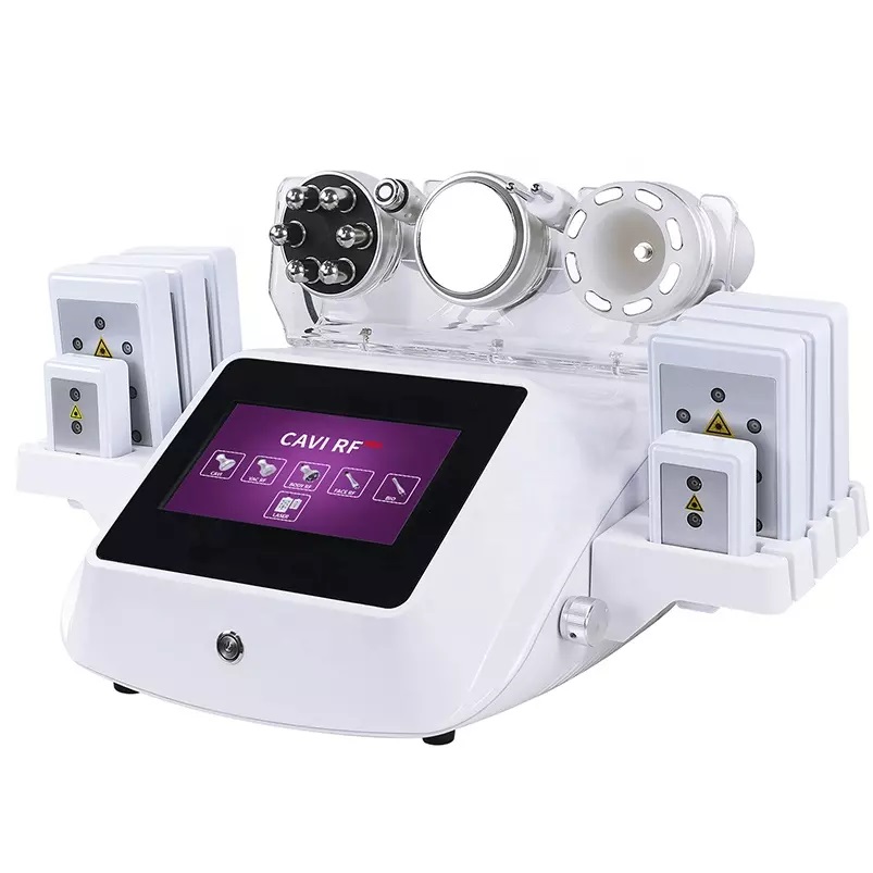 

Home Beauty Instrument Maquina 6 En 1 Lipocavitation RF Ultrasound Liposuction 40K Cavation 6 In 1 Lipo Laser Cavitacion Lipolaser Cavitation Machine