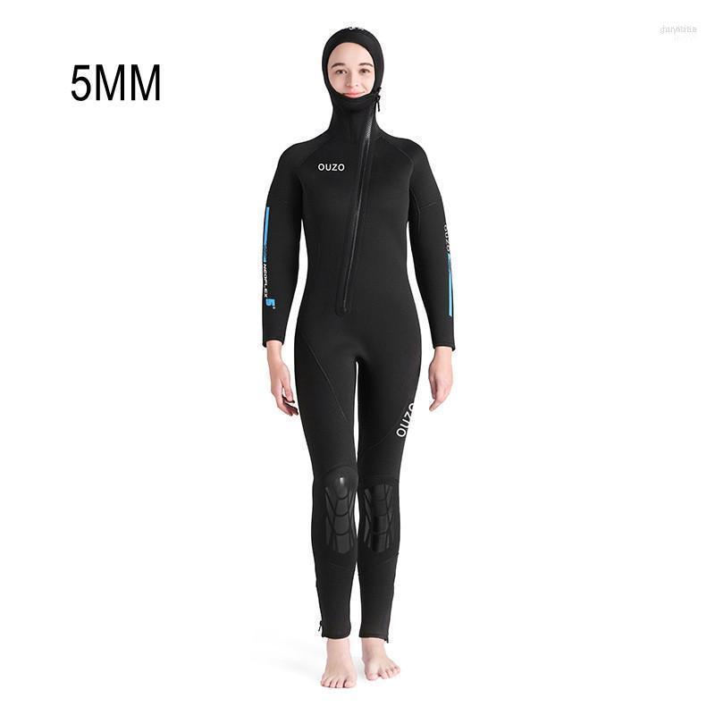 

Women's Swimwear Women's Neoprene One Piece Snorkeling Wetsuit Hooded Long Sleeve Full Body Keep Warm Spearfishing Diving Suit Surf, 5mm