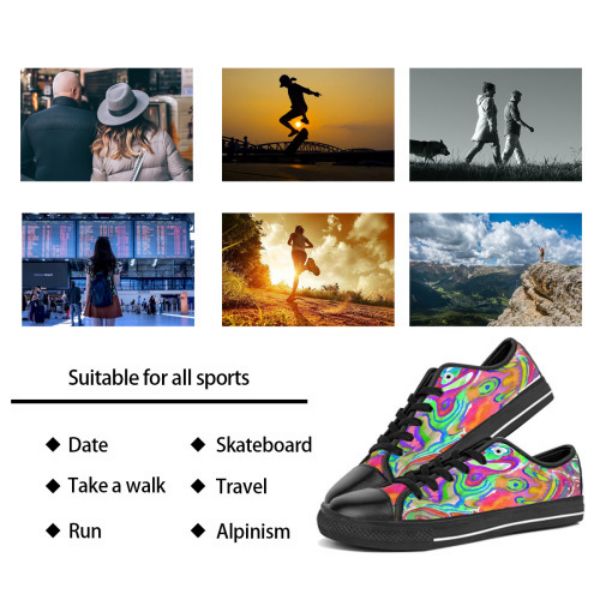 

2023 Men Stitch Shoes Custom Sneakers Hand Painted Canvas Mens Women Fashion Black White Low Cut Breathable Walking Jogging Trainers