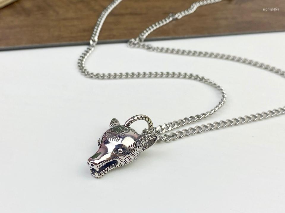 

Choker Wolfhead Necklaces Do Old Style Super Cool High-end Custom