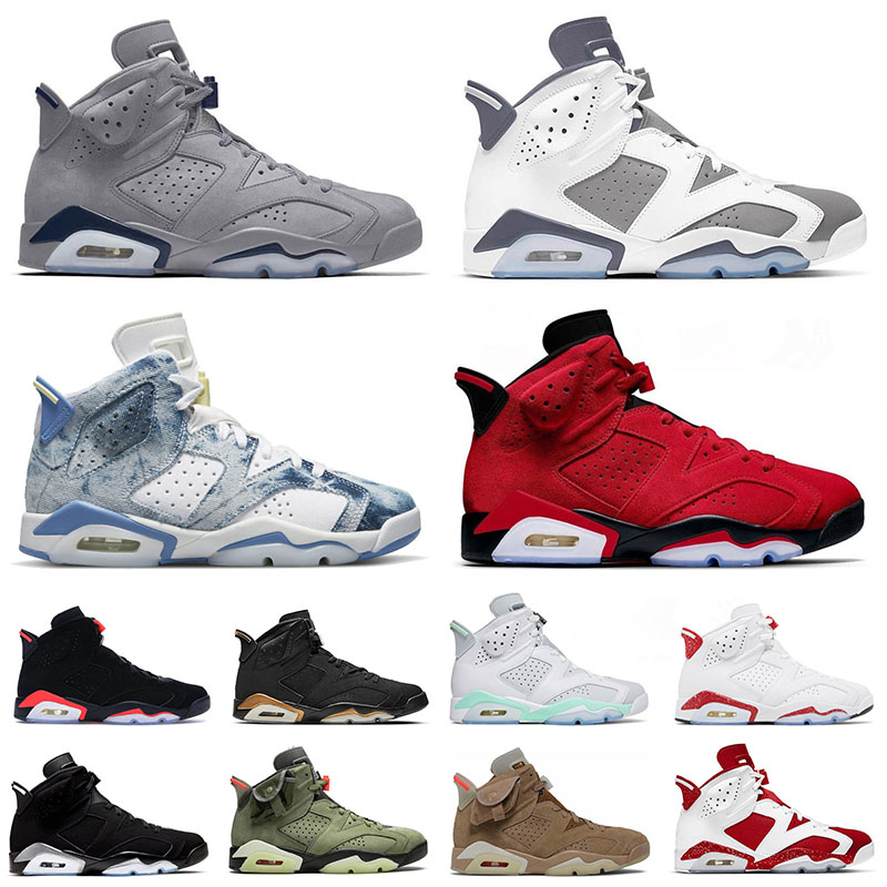 

Top Jumpman 6 6s Basketball Shoes For Mens Womens Washed Denim VI Toro Cactus Jack Cool Grey Red Oreo Tiffany Blue Black Cat Sneaker Trainer Big Size 13 Outdoor, 40-47 black cat