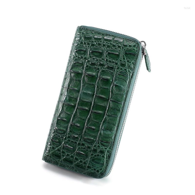

Wallets Real Crocodile Leather Women Long Zipper Purse Wallet High Quality, Bhk7