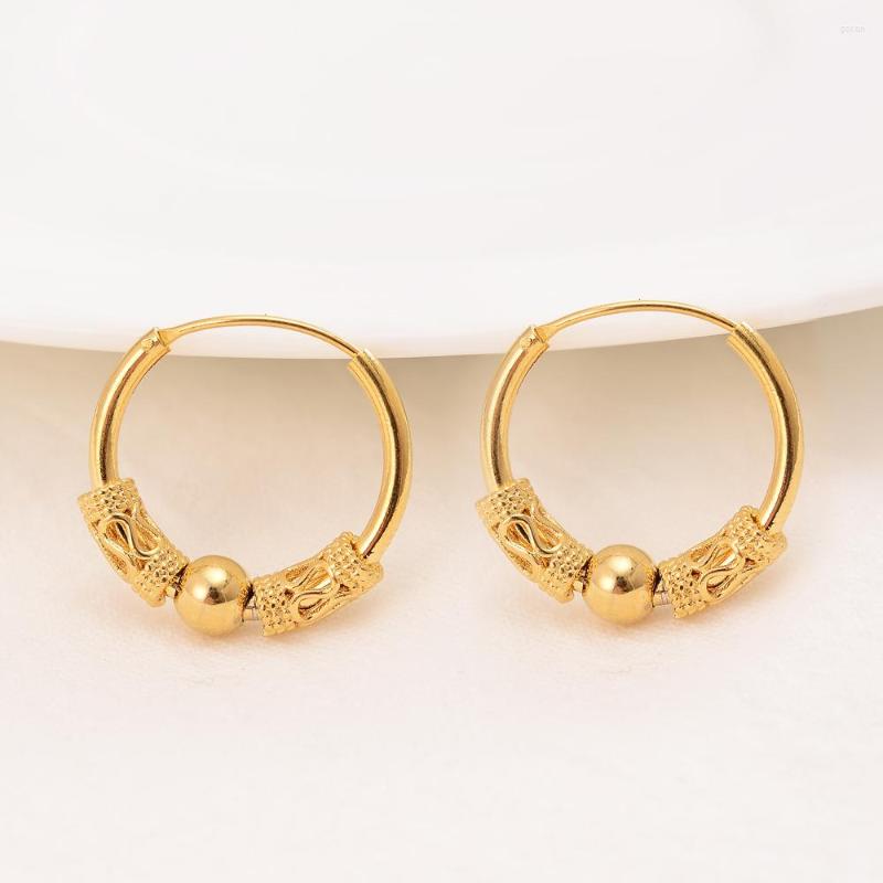 

Hoop Earrings 2022 Trendy Metal Earring For Woman Classic Vintage Beads Accessories Wedding Party Christmas Gift