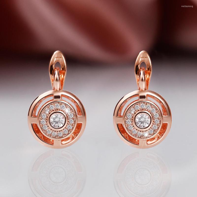 

Hoop Earrings Huitan Trendy For Women Hollow Put Design Paved White CZ 2022 Female 2 Metal Color Statement Jewelry