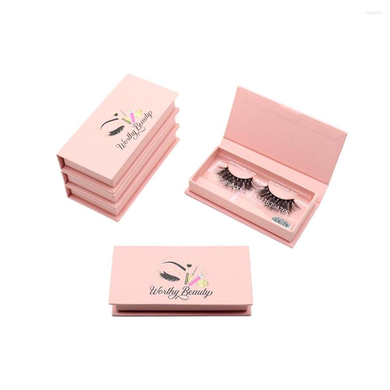 

False Eyelashes Own Brand Magnetic Rectangular Eyelash Storage Box Wholesale 25mm Dramatic Mink Customize Logo Packaging