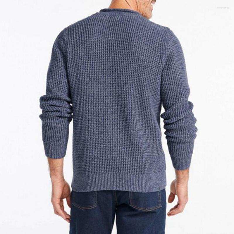 

Men's Sweaters Stylish Men Sweater Autumn Winter Thicken Skin-touch Pure Color Knitting Pullover Knitted Dressing, Blue