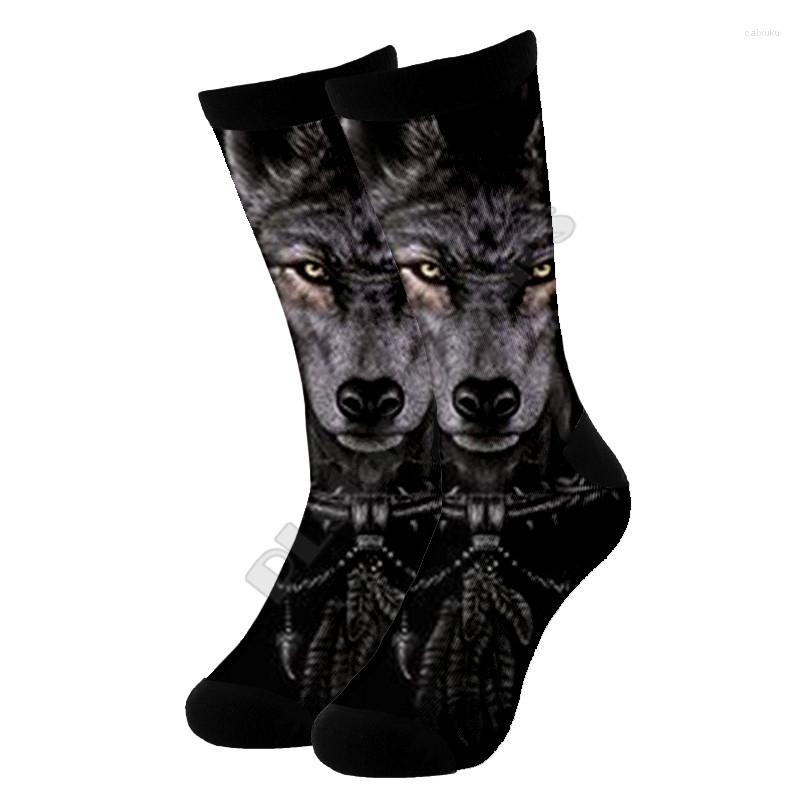 

Men's Socks Wolf High 3d Printed Men For Women Funny Fashion Long 01