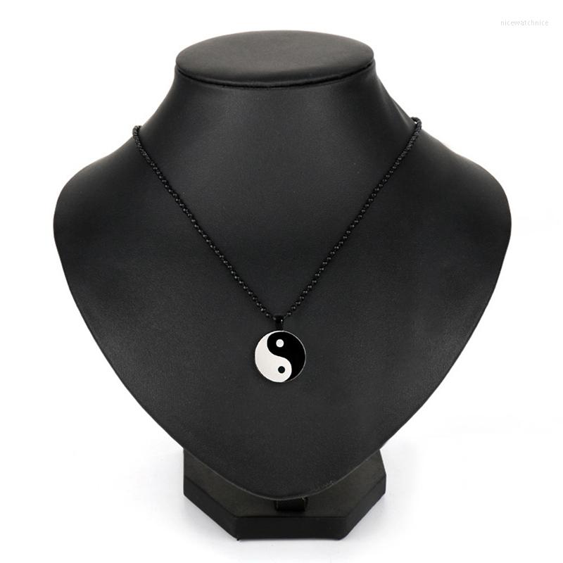

Pendant Necklaces Matching Friends Puzzle Yin Yang Taii Chi Stainless Steel BBF Friendship Couple Bagua Necklace For Valentine's Gift
