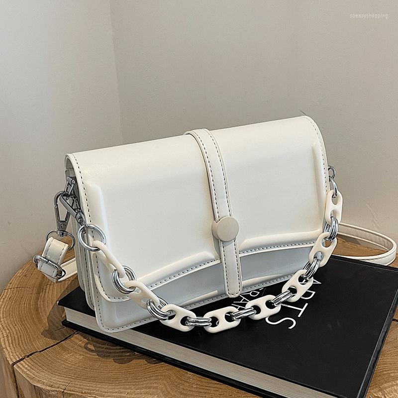 

Evening Bags Luxury Handbags Women Designer White Square Crossbody Bag For Girls Fashion Chain Shoulder High Quality Flap Sac, Black