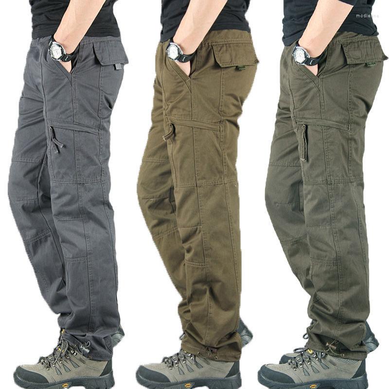 

Men's Pants Mens Cargo Multi-Pocket Trousers Outdoor Oblique Zipper Male Loose High Waist Joggers Men Baggy Military Casual, Jd07 calf length