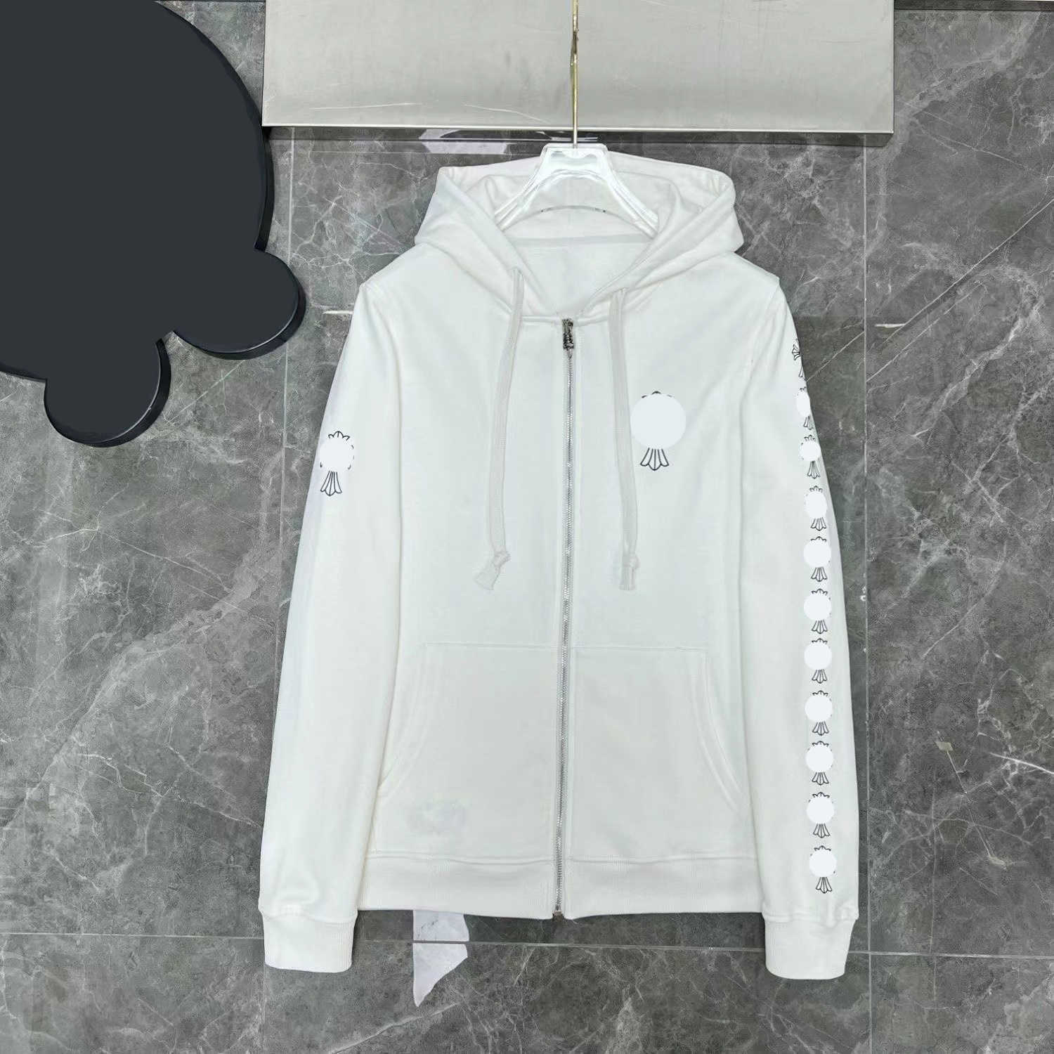 

72VP Mens hoodies Designer chrome Winter sweatshirts heart hoodie CH long sleeve zipper jacket Loose coat hooded hoody men woman Hip hop chromees FE4U