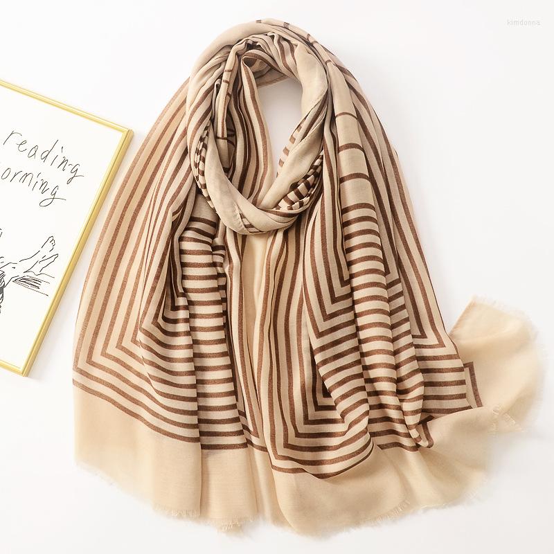 

Scarves Luxury Hijab Cotton Linen Scarf Women 180 90cm Shawl Wrap Viscose Headscarves Soft Print Stripe Bandana Foulard