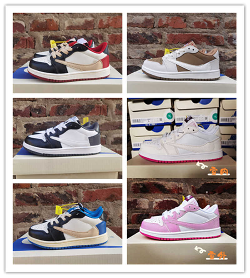 

Infants Mocha T SC0TT Fragments Low top reverse hook board shoes 1s Kids shoes Chicago 1 Infant UNC Sneaker Toddlers New Born Baby Children 2I2C