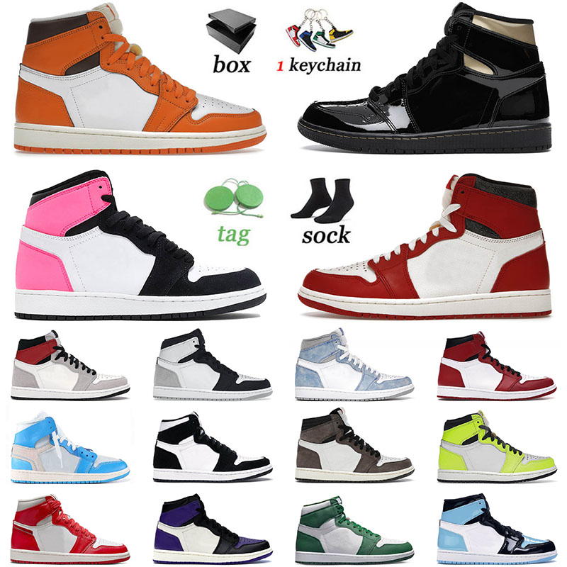 

OG Jumpman 1 Men Basketball Shoes 1s Starfish Top Fashion Black Gold Valentine Day Dark Marina Blue Chicago Twist Mens Women Outdoor Trainers Sneakers, A75 university gold 36-46