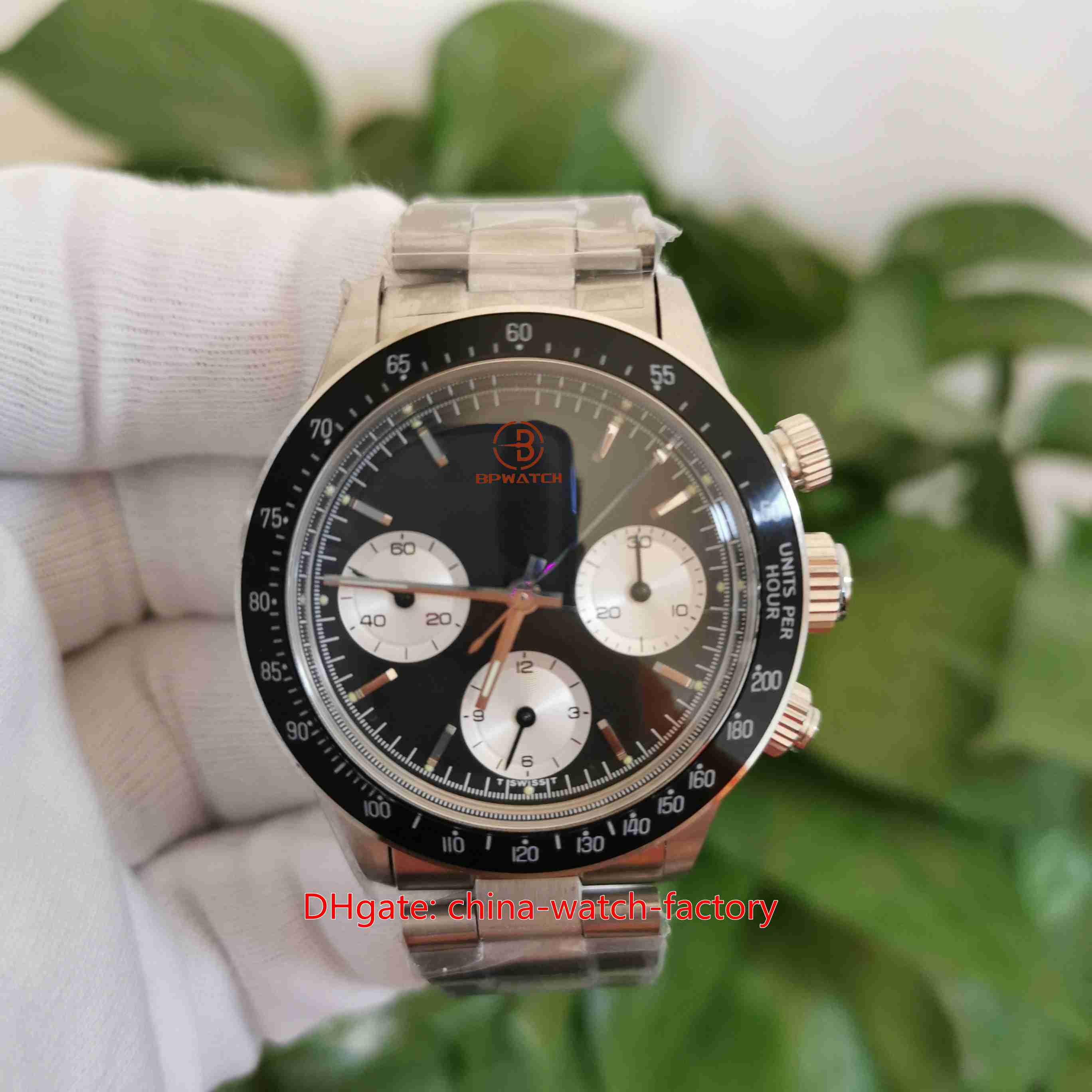 

Antique Mens Watch Vintage 38mm Cosmograph 6263 Paul Newman Ceramic Bezel Watches Chronograph ETA 7750 ST19 Movement Mechanical Hand-winding Men's Wristwatches, No box papers