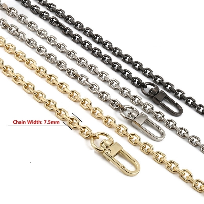 

Bag Parts Accessories 75mm Gold Gun Black Silver Replacement Purse Chain Shoulder Crossbody Strap for Small Handbag Clutch Bags DIY O Chains 221114