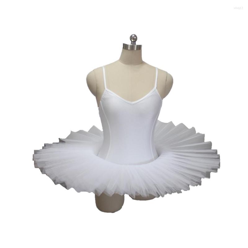 

Stage Wear White Classical Ballet Tutus V Neck Princess Front Camisole Leotard Dress Tutu With Hard Tulle, Black