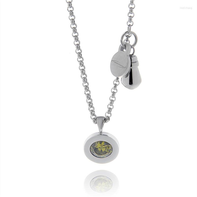 

Pendant Necklaces Niche Bulb Round Necklace Men's And Women's High-End Design Multi-Pendant Hip-Hop Tide Cool Titanium Steel Jewelry