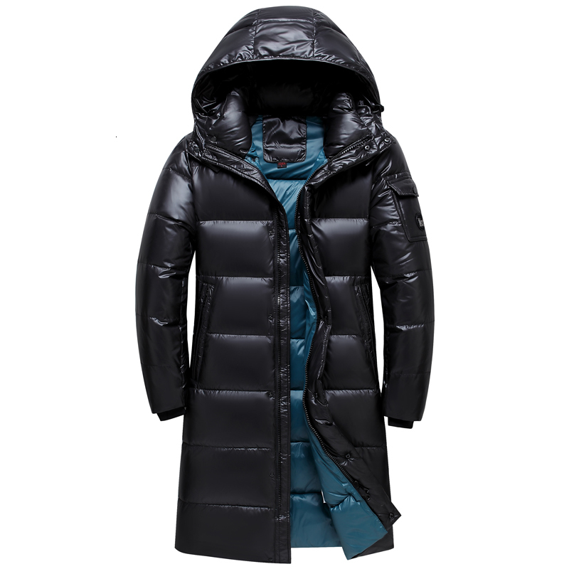 

Men's Down Parkas Winter Jacket Long Thicken Warm 90% White Duck Coat Men Puffer Hooded Parka Black Outwear 221114
