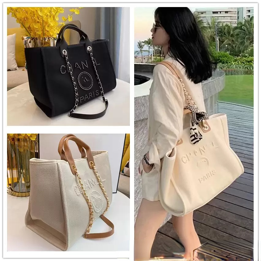 

Handbag C Bag Fragrance Tote Large Capacity One Shoulder Messenger Fragrant Treasure Lady Canvas Shopping, Beige