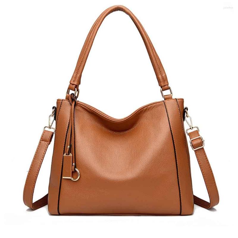 

Evening Bags Simple Style Women Handbags Soft PU Leather Fashion Shoulder Casual Tote Office Worker Satchel Zipper Large Bag 2022, Beige