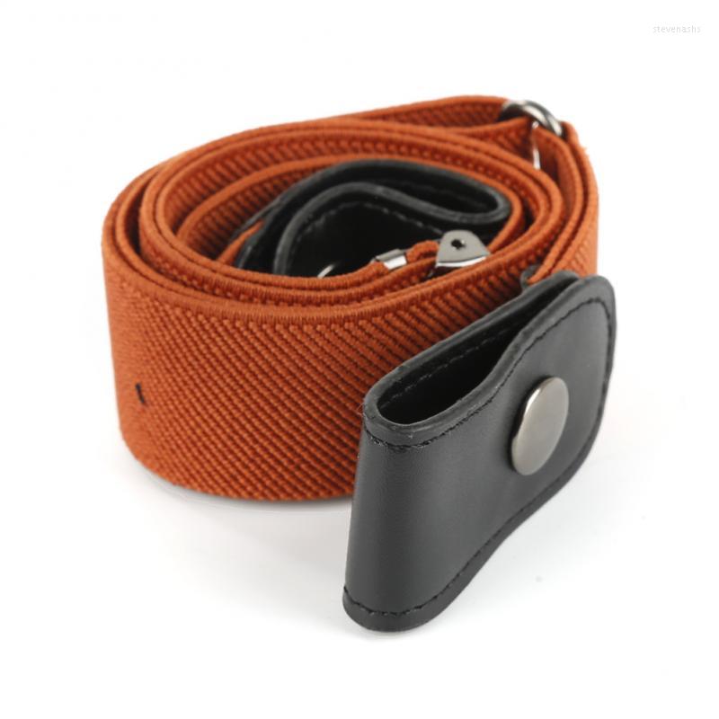 

Belts Simple Elastic Invisible Belt Wild Self-cultivation Lazy Buckle Unisex Portable, White