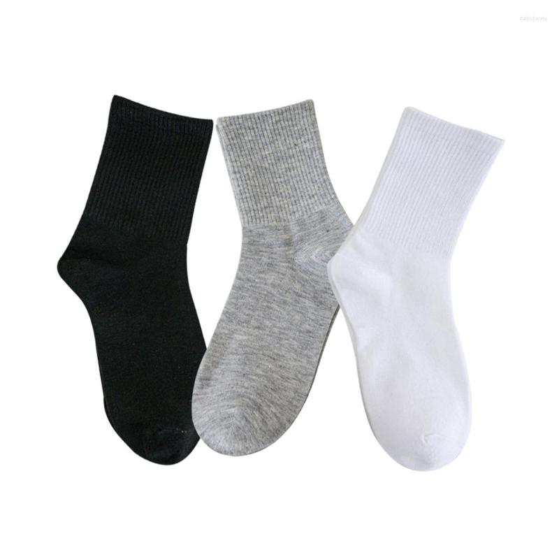 

Men's Socks 3 Pairs/lot Solid Women Men Classical S Cotton Black White Grey Business Casual Sweat Comfortable Breathable Men's 2022, Grey socks