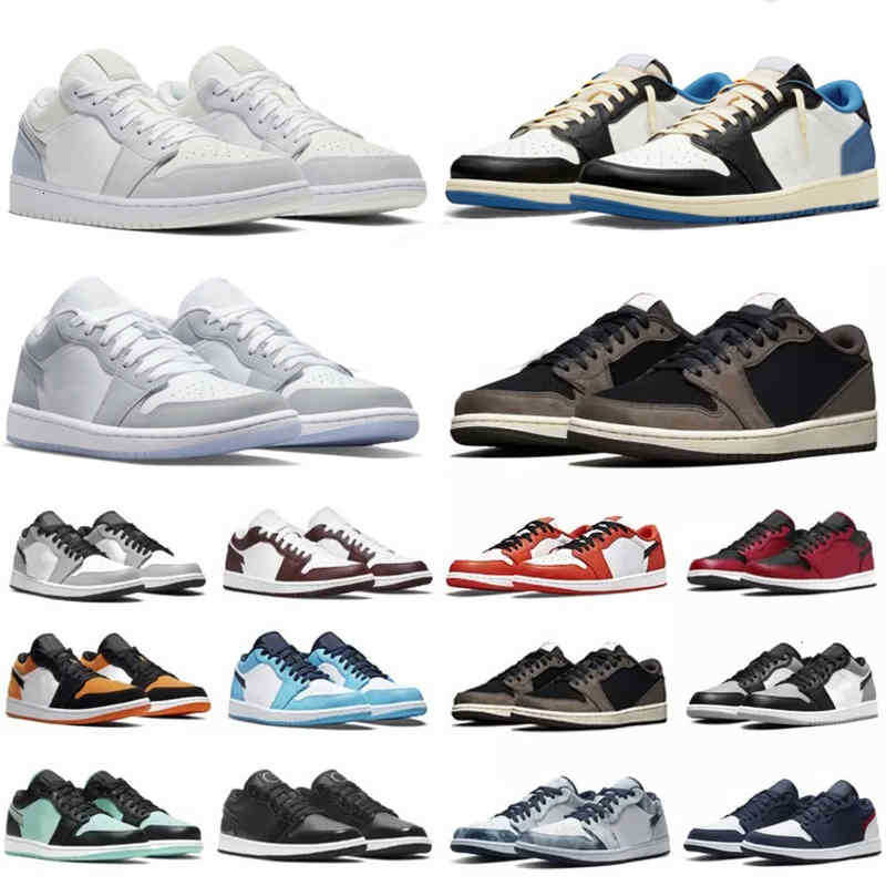 

Jumpman Low Basketball shoes Mens Sneakers Fragment White Camo Wolf Grey Dark Mocha Paint Drip Unc Panda Royal Court Purple Chicago Men, Color#31