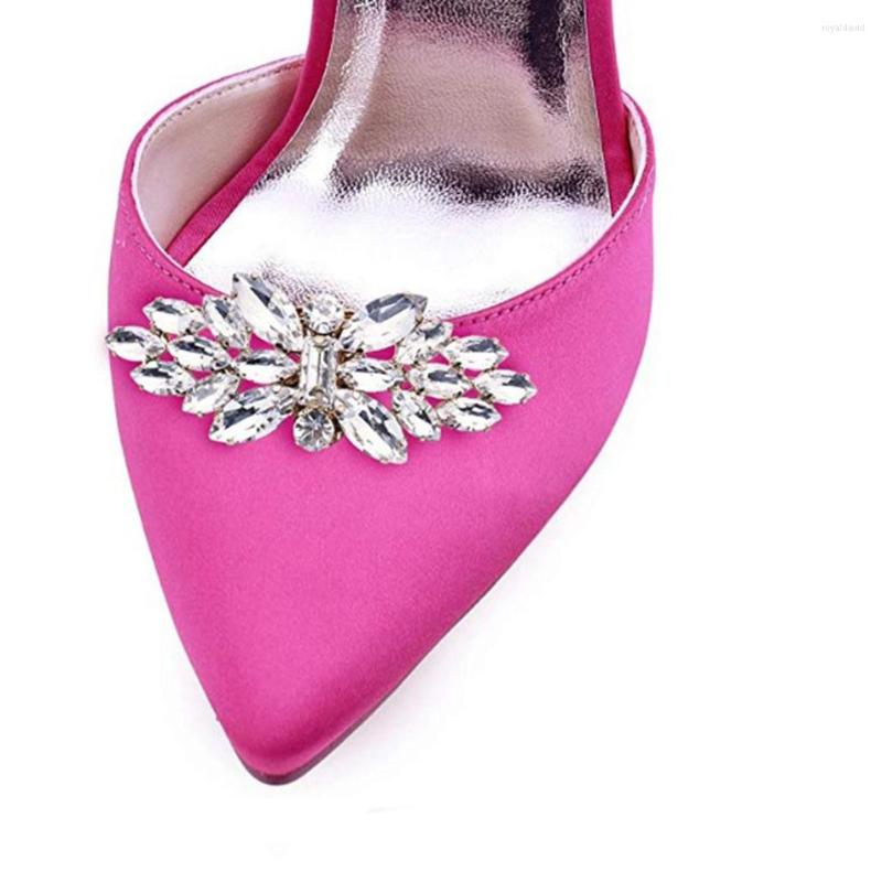 

Anklets Super Shining Rhinestone Shoe Charms Buckle Party Prom Removable Clips Leaf