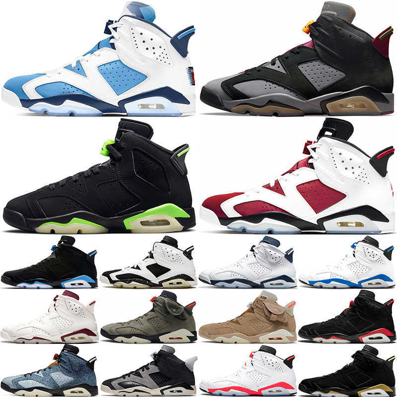 

jumpman 6 6s basketball shoes UNC Electric Green Varsity Red Infrared Bordeaux Black Cat DMP British Khaki Oreo Olive Sport Blue outdoor, Box