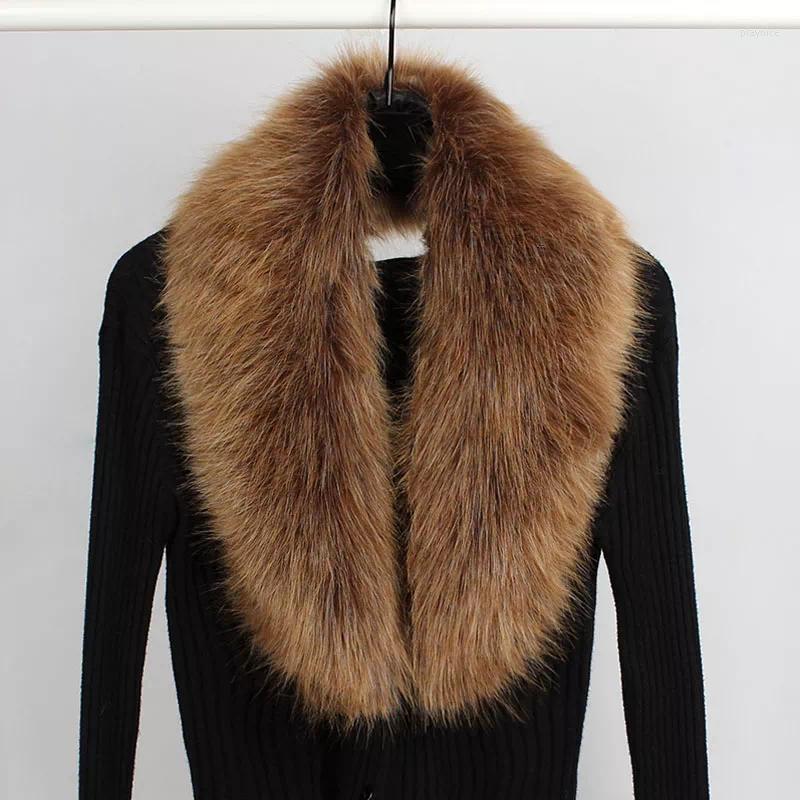 

Scarves Women Faux Fur Collar 90CM Multicolor Shawl Female Fashion Autumn And Winter Warm Scarve 14 Colors