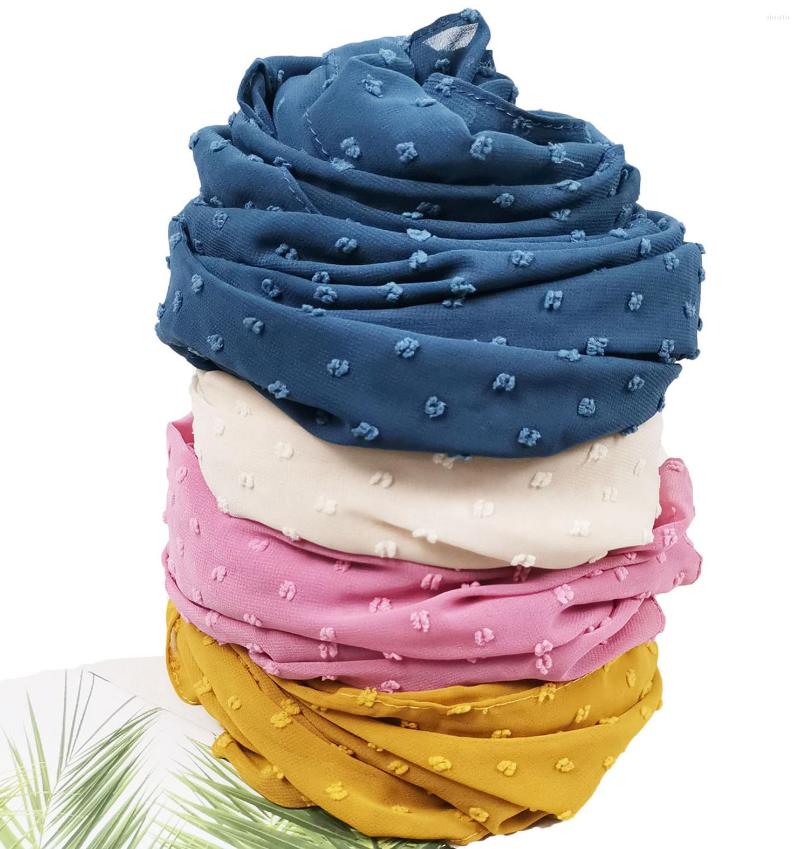 

Scarves 20pcs Pom Bubble Chiffon Hijab Scarf Women Long Shawl Wrap Muslim Headband Maxi Islamic Sjaal 180 70cm